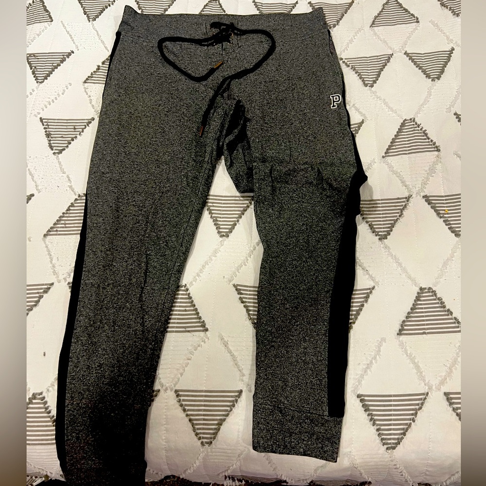 Pink knit joggers pants